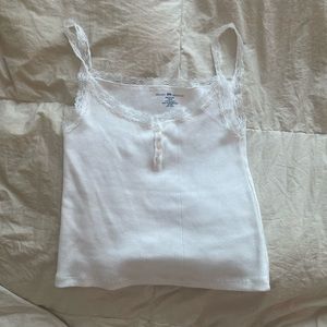 COPY - brandy melville lace tank top button up
